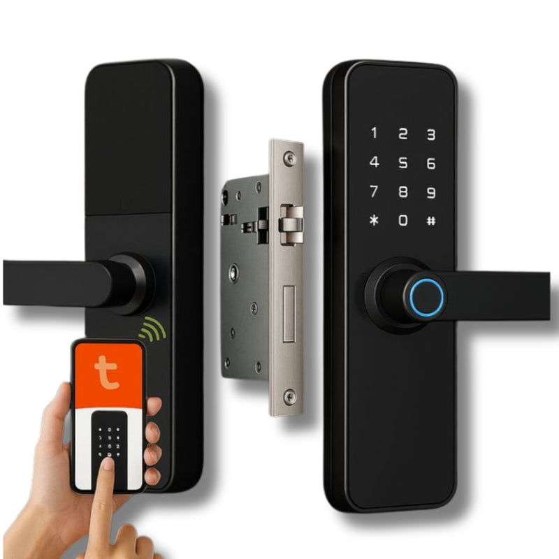 Tuya Wifi Eletrônico Bloqueio De Porta Inteligente Com Impressão Digital Biométrica