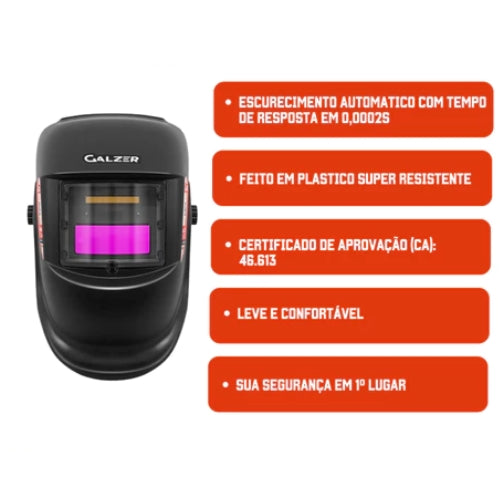 Mascara de Solda para Soldador Profissional escurecimento Automático Alta Proteção