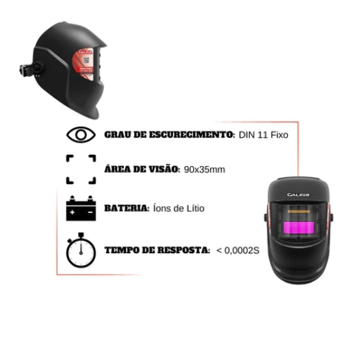 Mascara de Solda para Soldador Profissional escurecimento Automático Alta Proteção
