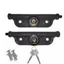 Fechadura Trava Lateral Tetra Chave Agl Porta 1 Par Preto
