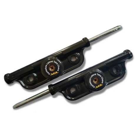 Fechadura Trava Lateral Tetra Chave Agl Porta 1 Par Preto