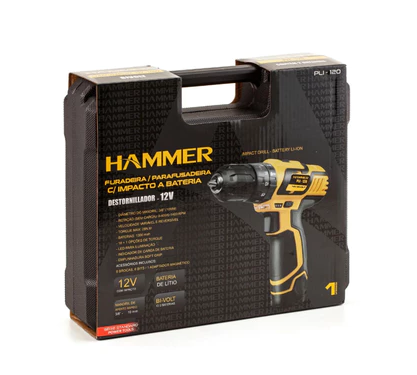 Parafusadeira e Furadeira com Impacto a Bateria 3/8" GYPLI120A Hammer