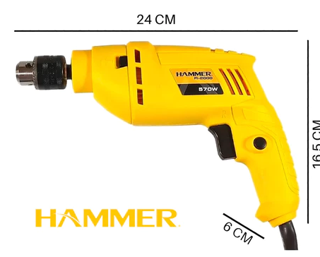 Furadeira De Impacto Eletrica Uso Profissional Hammer