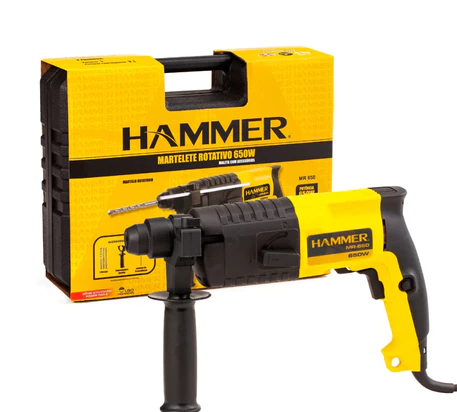 Martelete Rotativo para Perfuração e Demolição 650W 127V GYMR650 SDS PLUS Hammer