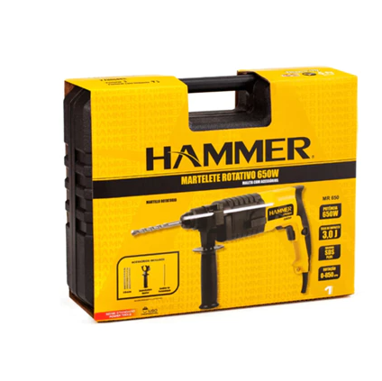 Martelete Rotativo para Perfuração e Demolição 650W 127V GYMR650 SDS PLUS Hammer