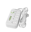 COIBEU Extensão Elétrica 2m/5m 10A 5 Tomadas 4 USB 1 Tipo-C Universal Bivolt Power 110v/220v WKC-541