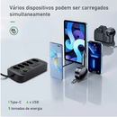 COIBEU Extensão Elétrica 2m/5m 10A 5 Tomadas 4 USB 1 Tipo-C Universal Bivolt Power 110v/220v WKC-541