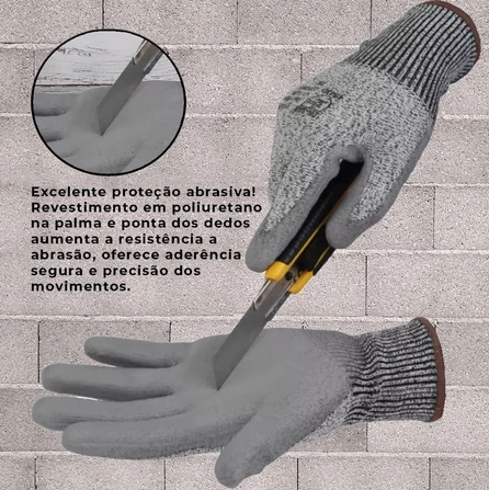 Luva Imbatex Cut Poliuretano PU Epi Anti corte Profissional COMPRE 1 E LEVE 2