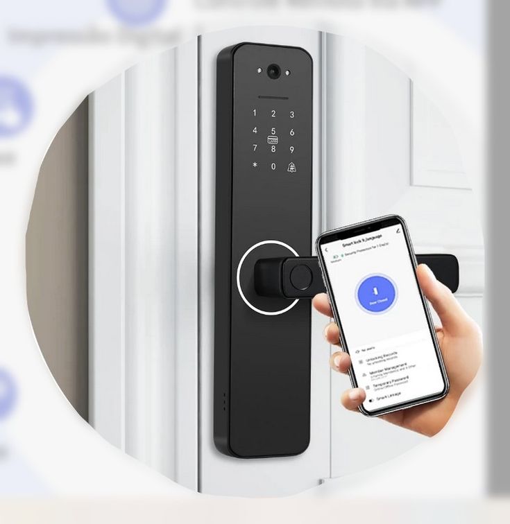 Tuya Wifi Eletrônico Bloqueio De Porta Inteligente Com Impressão Digital Biométrica